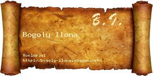 Bogoly Ilona névjegykártya